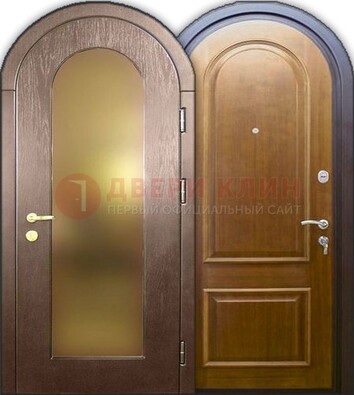 Металлическая арочная дверь ДА-12 в банк в Куровском