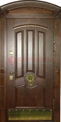 Хорошая стальная арочная дверь с декоративным элементом ДА-23 в Жуковском