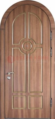 Арочная дверь с отделкой массивом ДА-35 в Куровском