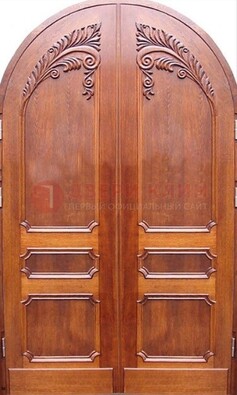 Металлическая арочная дверь ДА-9 в салон красоты в Куровском