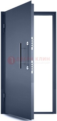 Черная металлическая бронированная дверь ДБ-1 в Куровском