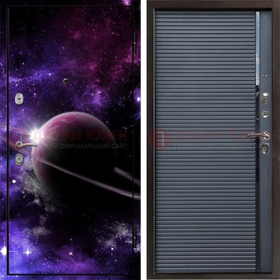 Металлическая дверь с фотопечатью Сатурна ДФ-20 в Куровском