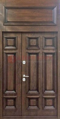 Классическая входная дверь с верхней фрамугой ДФГ-15 в Куровском