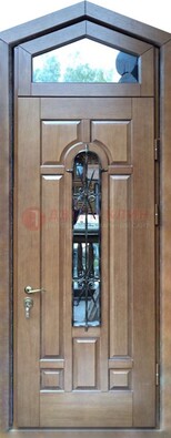 Железная дверь Винорит с фрамугой для частного дома ДФГ-34 в Куровском