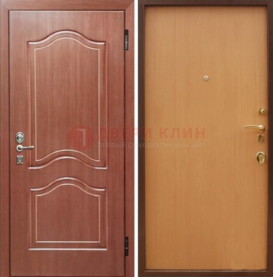 Входная дверь отделанная МДФ и ламинатом внутри ДМ-159 в Куровском