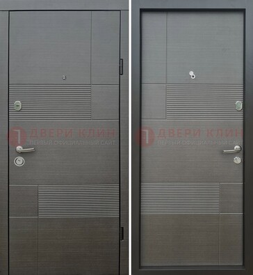 Темная входная дверь с МДФ Темный орех ДМ-225 в Куровском