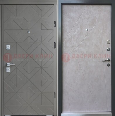 Стальная белая дверь c МДФ Венге ДМ-257 в Куровском