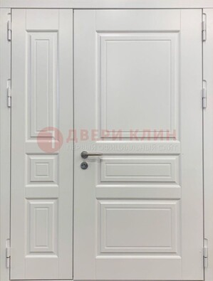 Полуторная светлая металлическая дверь с МДФ ДМ-336 в Куровском