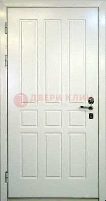 Белая стальная дверь с МДФ ДМ-36 в Куровском