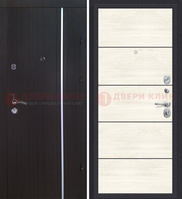 Металлическая современная дверь с МДФ ДМ-483 в Твери