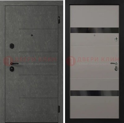 Металлическая дверь с разными МДФ панелями в квартиру ДМ-500 в Куровском
