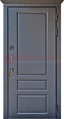 Тёмная входная дверь для коттеджа с МДФ ДМ-528 в Куровском