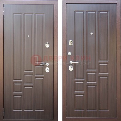 Теплая металлическая дверь с МДФ с двух сторон ДМ-80 в Куровском