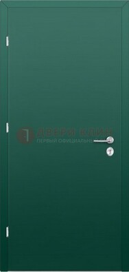 Зеленая стальная дверь с нитроэмалью ДН-6 в Сочи