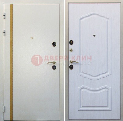 Белая входная дверь с порошковым напылением ДП-136 в Куровском