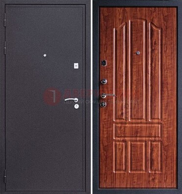 Темная стальная дверь с порошковым напылением ДП-188 в Куровском