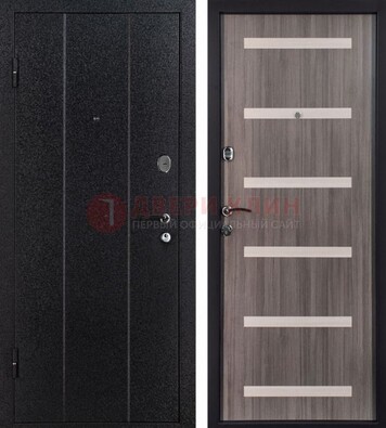 Черная стальная дверь с порошковым окрасом ДП-199 в Куровском