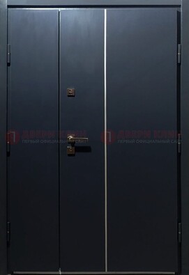 Темная металлическая дверь с порошковым покрытием ДП-220 в Нижнем Новгороде