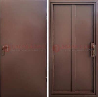 Железная дверь с порошковым покрытием медный антик с двух сторон ДП-253 в Куровском