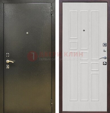 Входная дверь Темное серебро с порошковой отделкой и терморазрывом МДФ ДП-282 в Зеленограде