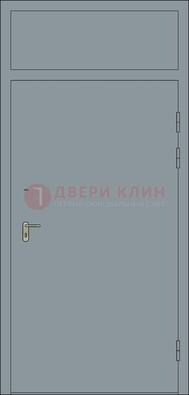 Серая противопожарная дверь ДПП-16 в Куровском