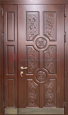 Парадная металлическая дверь с узором ДПР-74 в Куровском