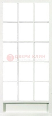 Железная решетчатая дверь в белом цвете ДР-10 в Куровском