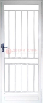 Железная решетчатая дверь белая ДР-32 в Куровском