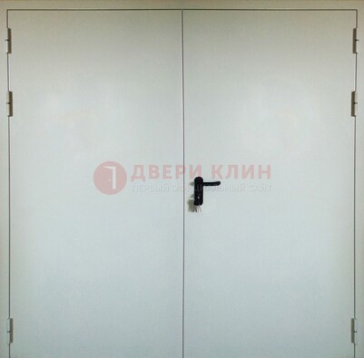 Белая металлическая техническая дверь ДТ-8 в Мурманске