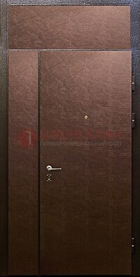 Тамбурная дверь с верхней фрамугой с винилискожей ДТМ-7 в Лобне