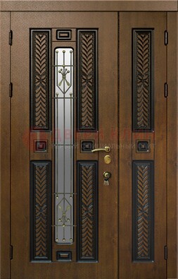 Полуторная входная дверь с виноритом ДВТ-169 в Куровском