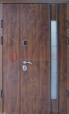 Стальная дверь с виноритом и стеклом ДВТ-187 в Куровском