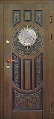 Одностворчатая входная дверь с виноритом и стеклом ДВТ-193 в Костроме