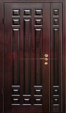 Коричневая металлическая дверь с виноритом ДВТ-20 в Куровском