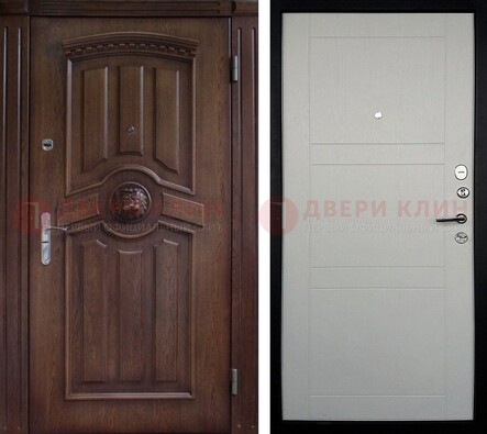 Темная входная дверь с виноритом ДВТ-216 в Куровском
