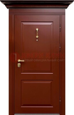 Красная железная дверь винорит для частного дома ДВТ-251 в Куровском