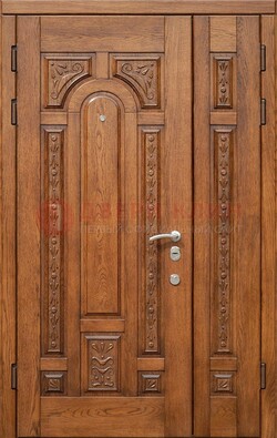 Полуторная железная дверь винорит для дома ДВТ-252 в Куровском