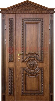 Узорная стальная дверь с виноритом для дома ДВТ-260 в Куровском