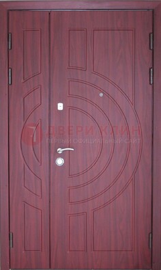 Красная железная дверь с виноритом ДВТ-3 в Куровском