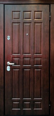 Темная стальная дверь с виноритом ДВТ-45 в Куровском