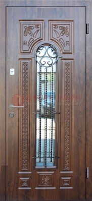 Входная стальная дверь с виноритом и светлой панелью внутри ДВТ-97 В Ижевске