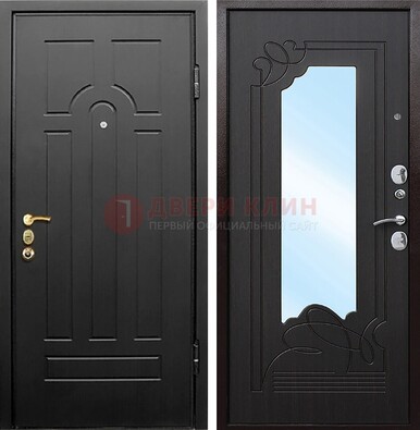Входная стальная дверь с МДФ Венге и зеркалом ДЗ-56 в Куровском