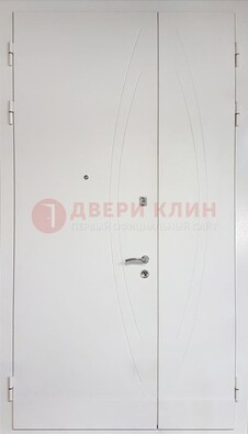 Современная полуторная стальная дверь с МДФ панелью ПЛ-25 в Куровском