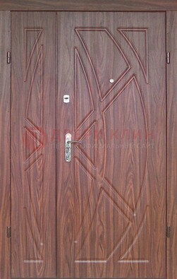 Железная тамбурная полуторная дверь с МДФ ПЛ-7 в Куровском