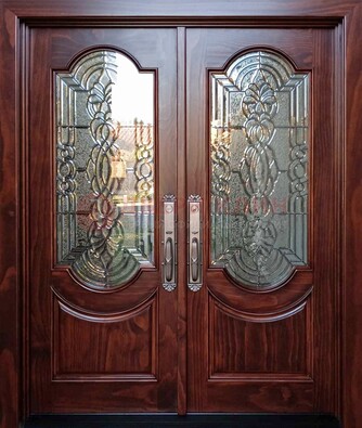 Классическая железная дверь с массивом дуба для входа ВЖ-23 в Куровском